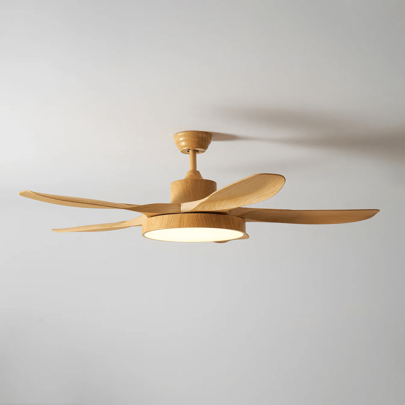 Design Ceiling Fan with Integrated Lighting StillWind | 132 cm Blade Span | Wood-Look ABS Blades | LED | Remote Control | 6 Speeds - Lamylie