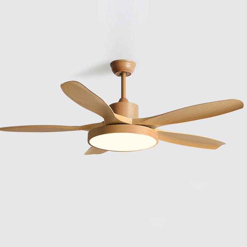 Design Ceiling Fan with Integrated Lighting StillWind | 132 cm Blade Span | Wood-Look ABS Blades | LED | Remote Control | 6 Speeds - Lamylie