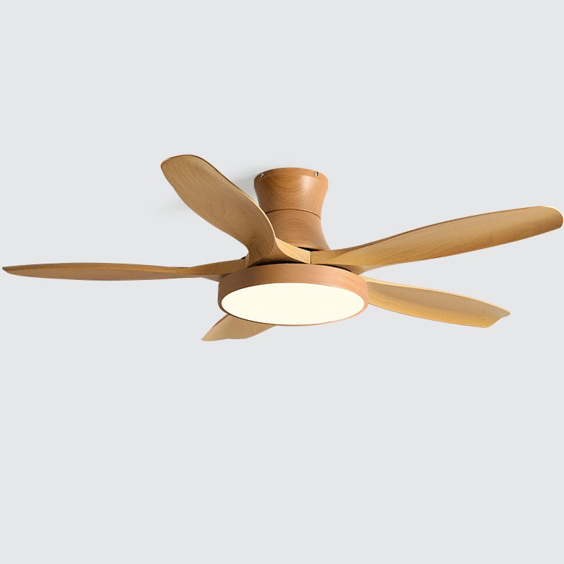 Design Ceiling Fan with Integrated Lighting StillWind | 132 cm Blade Span | Wood-Look ABS Blades | LED | Remote Control | 6 Speeds - Lamylie