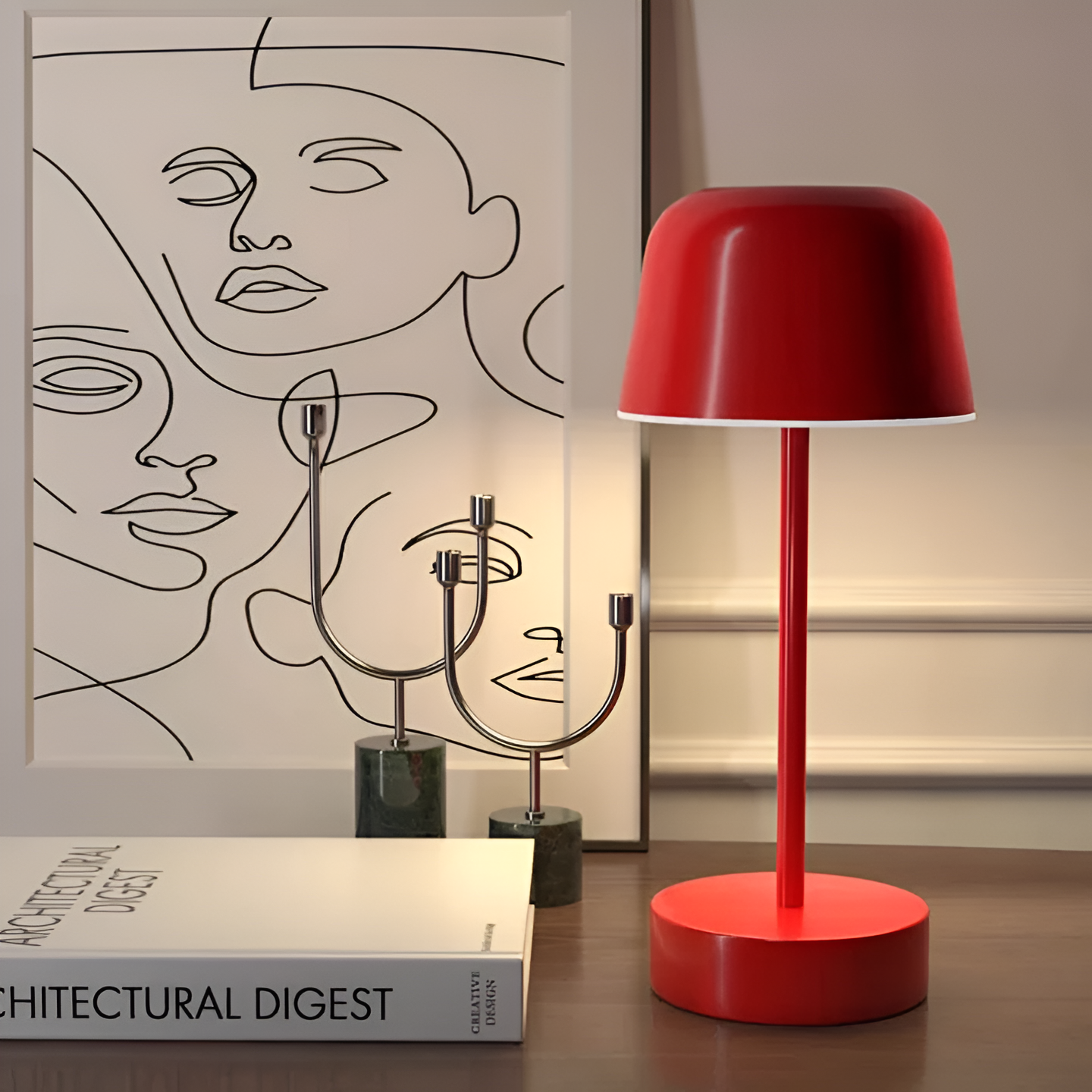 RetroLED - kabellose LED-Tischlampe im Retro-Design - Lamylie