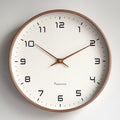 Wanduhr aus Holz mit leisem Uhrwerk im skandinavischen Design Ø25 cm Ø30 cm in natürlicher Holzoptik, leises Quarzuhrwerk, Wohnzimmer, Schlafzimmer – Lamylie