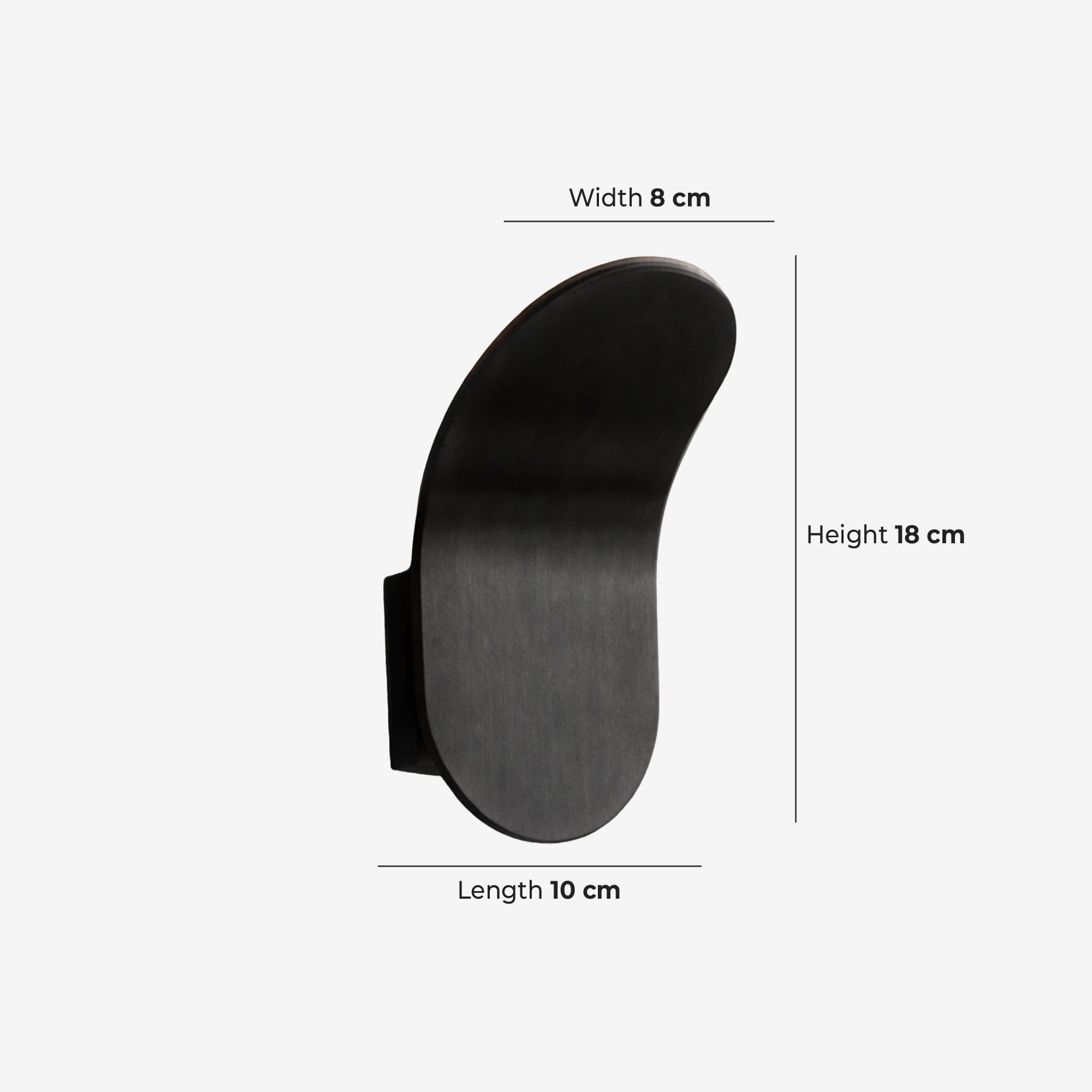 Curved Wall Lamp Modern Minimalist Design Brushed Finish Diffuse Light Decorative Wall Lighting for Hallway Bedroom Living Room - Lamylie