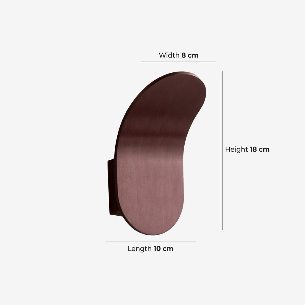 Curved Wall Lamp Modern Minimalist Design Brushed Finish Diffuse Light Decorative Wall Lighting for Hallway Bedroom Living Room - Lamylie