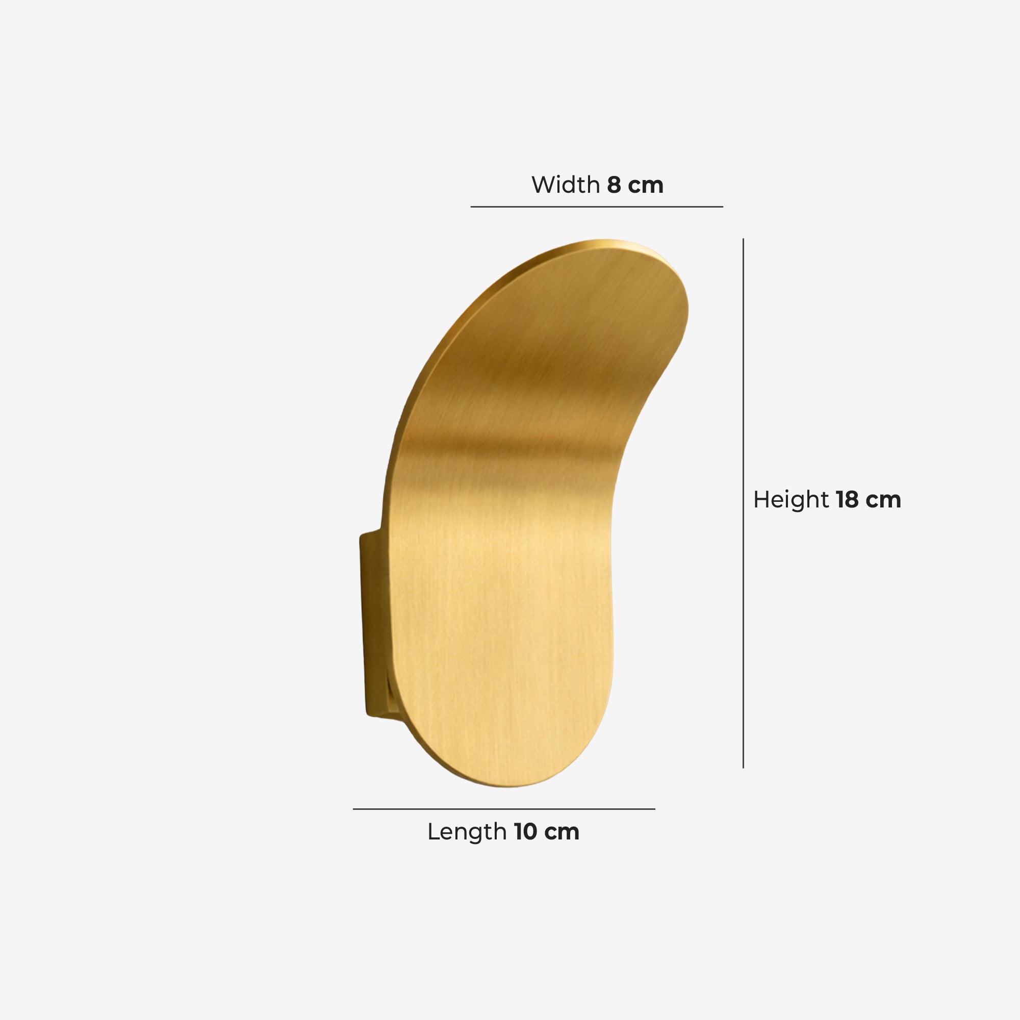 Curved Wall Lamp Modern Minimalist Design Brushed Finish Diffuse Light Decorative Wall Lighting for Hallway Bedroom Living Room - Lamylie
