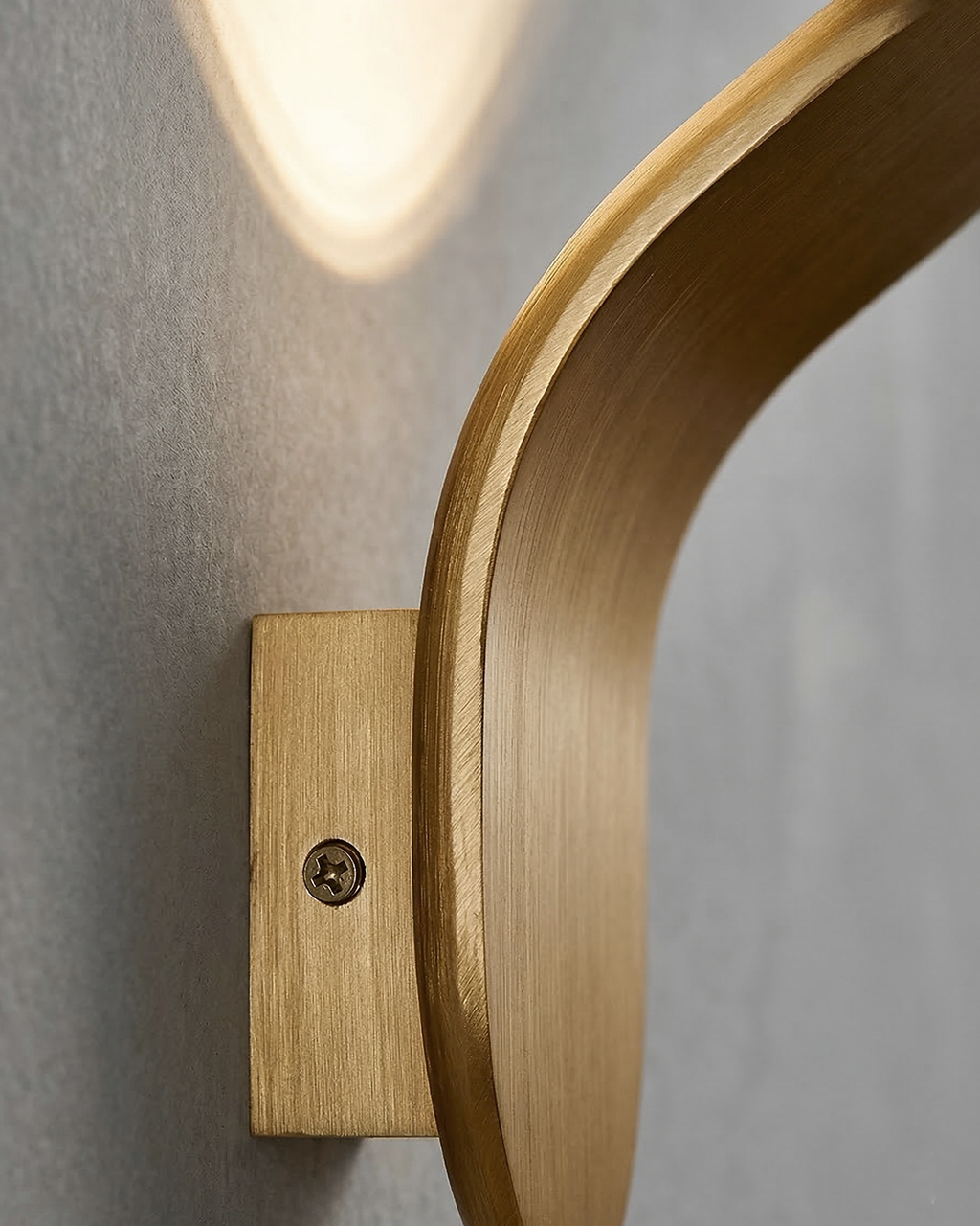 Curved Wall Lamp Modern Minimalist Design Brushed Finish Diffuse Light Decorative Wall Lighting for Hallway Bedroom Living Room - Lamylie