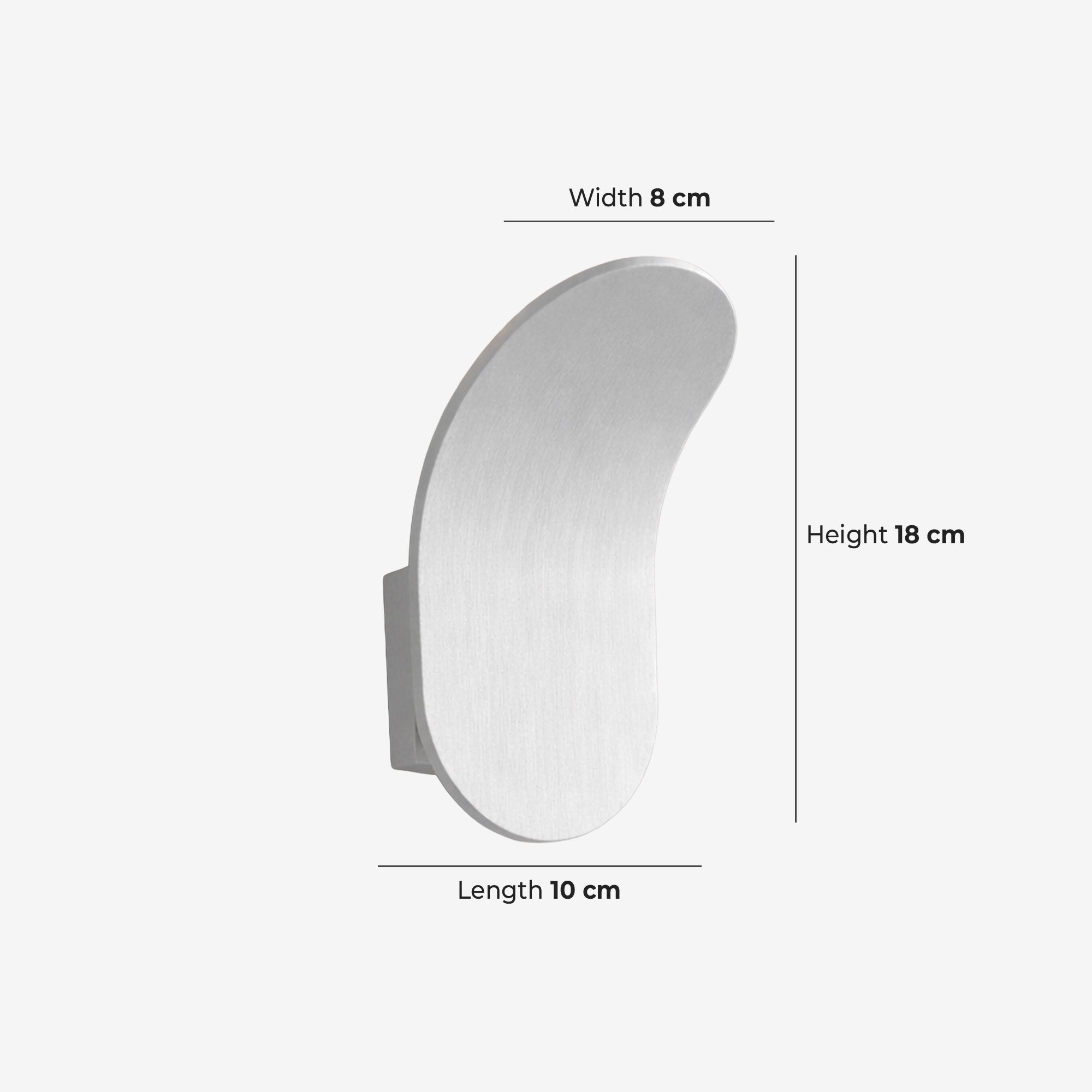 Curved Wall Lamp Modern Minimalist Design Brushed Finish Diffuse Light Decorative Wall Lighting for Hallway Bedroom Living Room - Lamylie