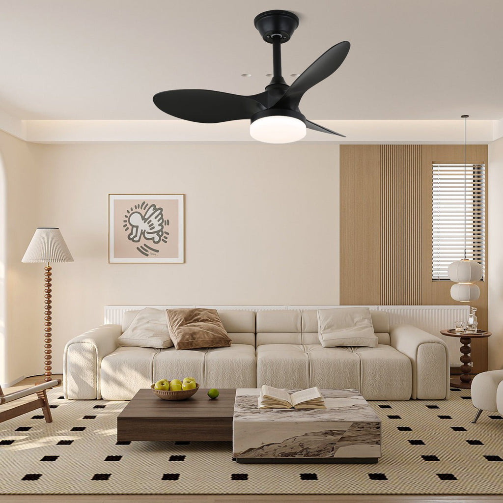 Ventilator de tavan cu iluminare | Design modern Ø81 cm | 6 viteze | Include telecomandă – Lamylie