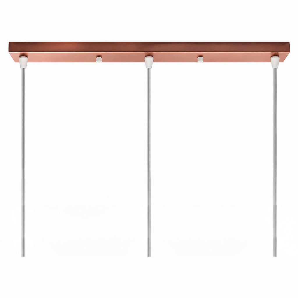 Rectangular Ceiling Rose for Multiple Pendant Lamps | Available in 30-80cm and 1-5 Light Points - Lamylie