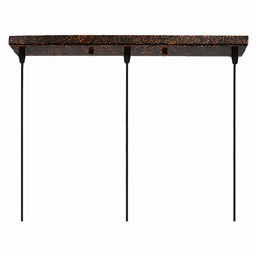Rectangular Ceiling Rose for Multiple Pendant Lamps | Available in 30-80cm and 1-5 Light Points - Lamylie