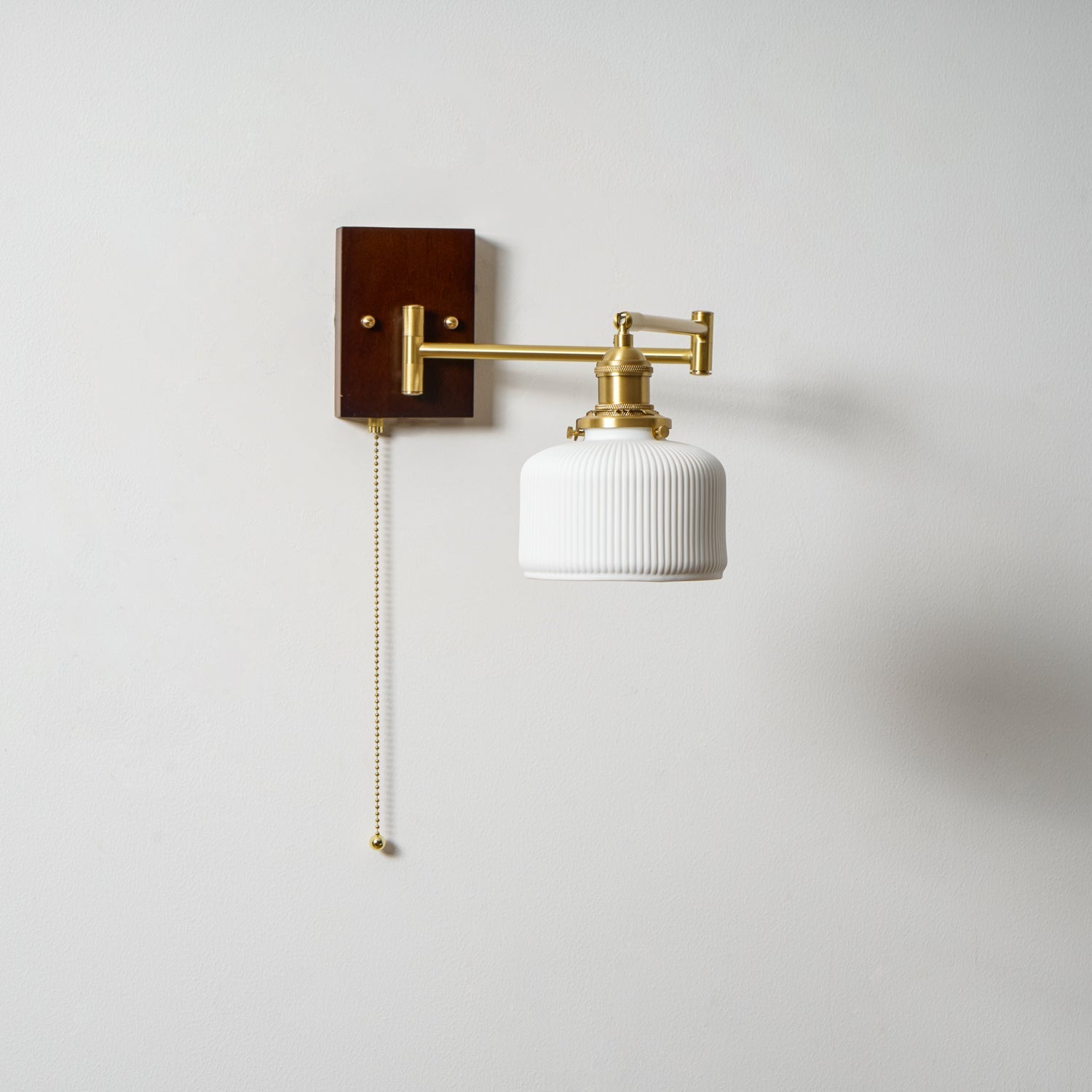 Ceramic Wall Lamp Geometric Design | 5 Models Brass & Walnut - Lamylie