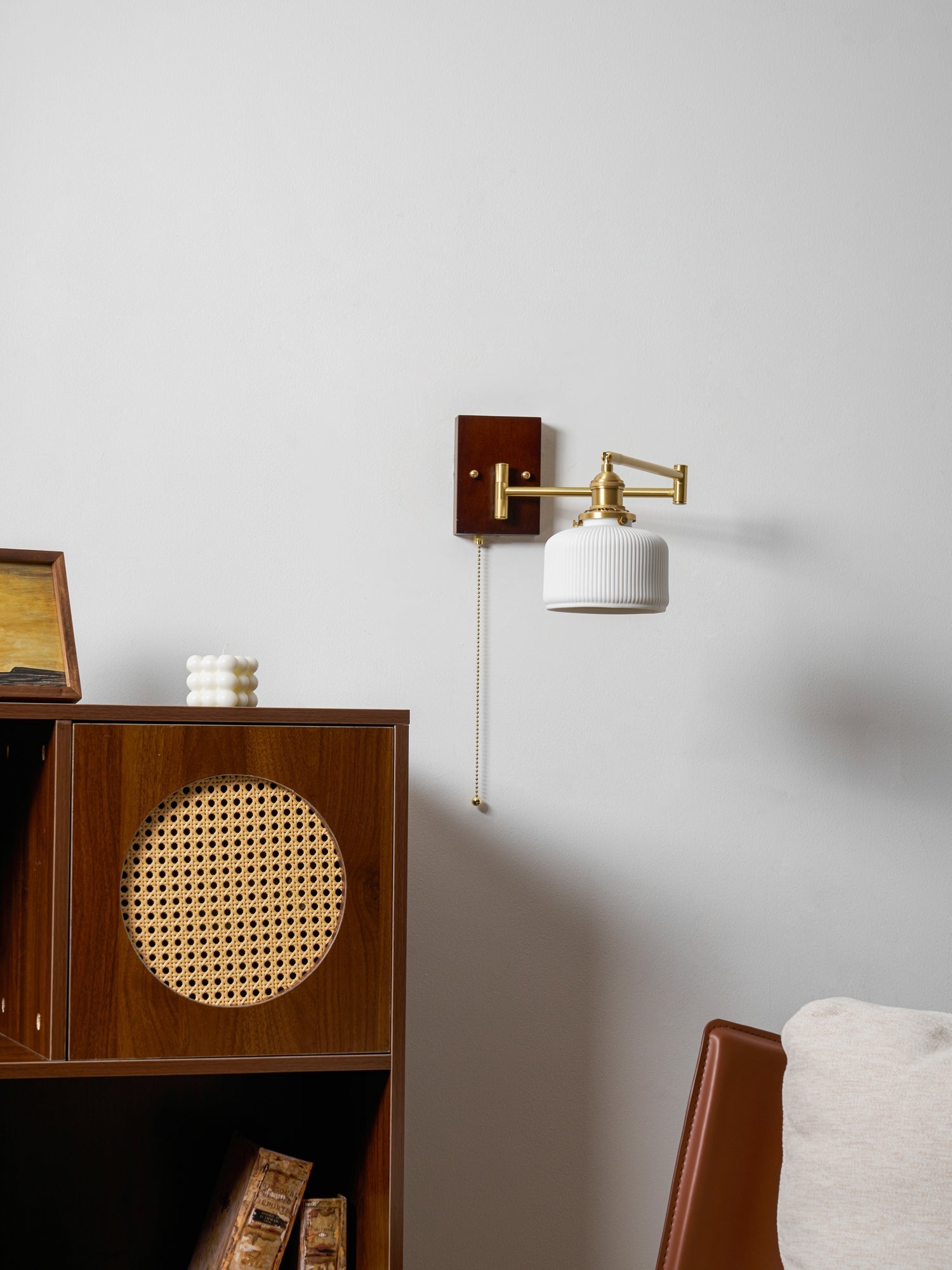 Ceramic Wall Lamp Geometric Design | 5 Models Brass & Walnut - Lamylie