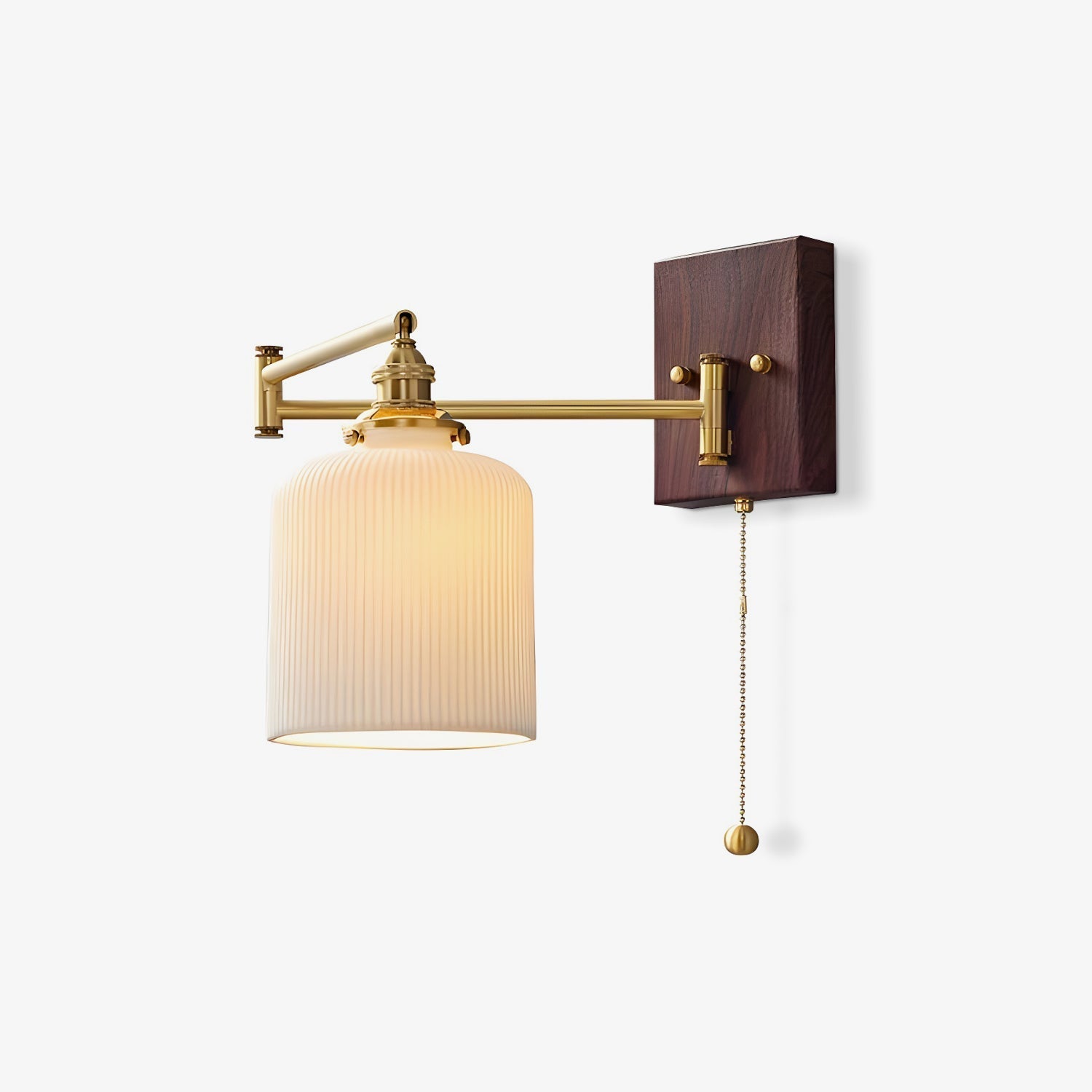 Ceramic Wall Lamp Geometric Design | 5 Models Brass & Walnut - Lamylie