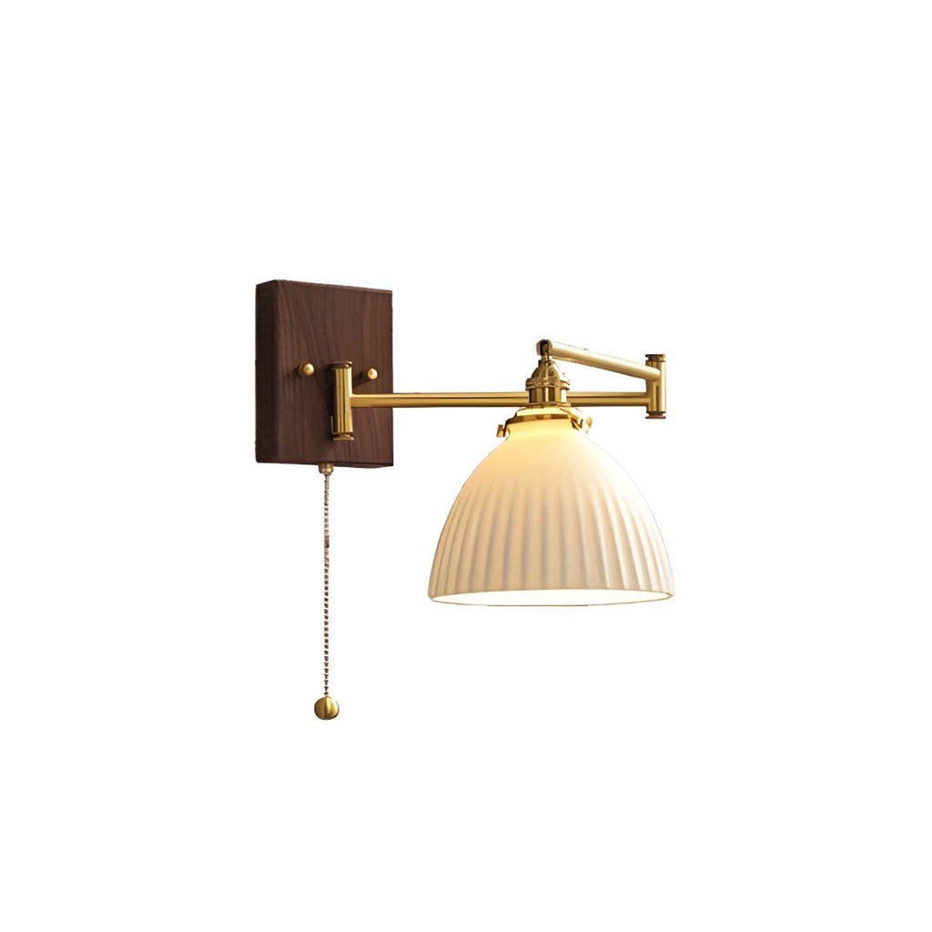 Ceramic Wall Lamp Geometric Design | 5 Models Brass & Walnut - Lamylie