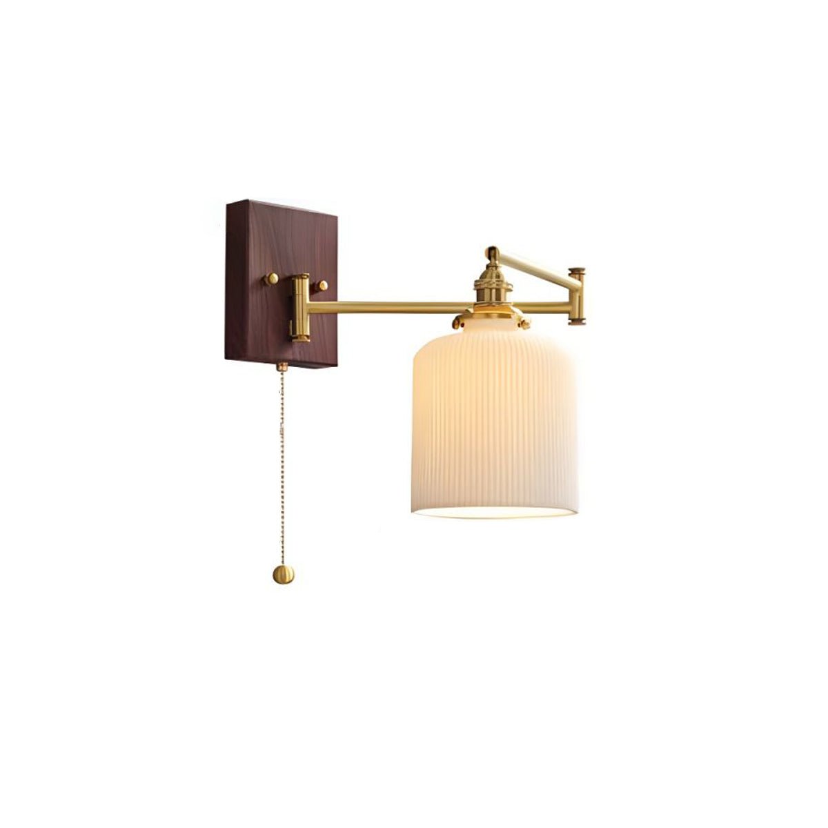 Ceramic Wall Lamp Geometric Design | 5 Models Brass & Walnut - Lamylie