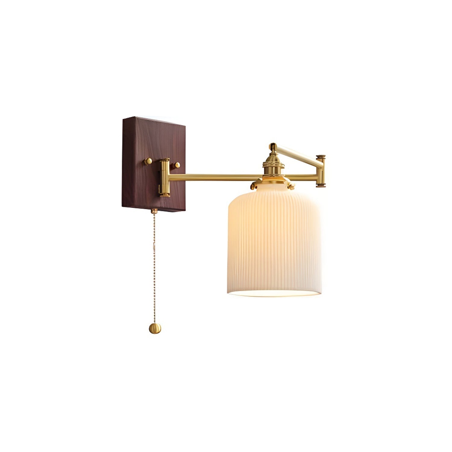 Ceramic Wall Lamp Geometric Design | 5 Models Brass & Walnut - Lamylie