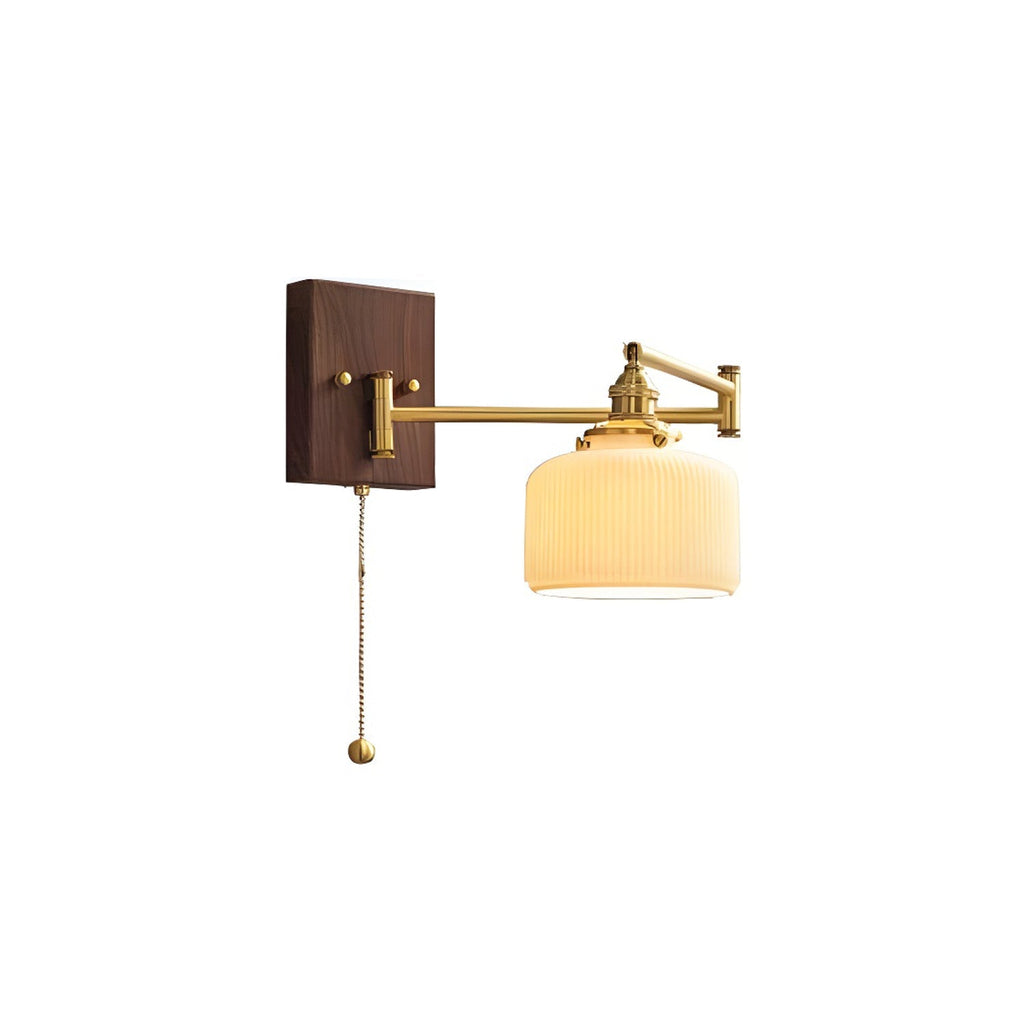 Ceramic Wall Lamp Geometric Design | 5 Models Brass & Walnut - Lamylie