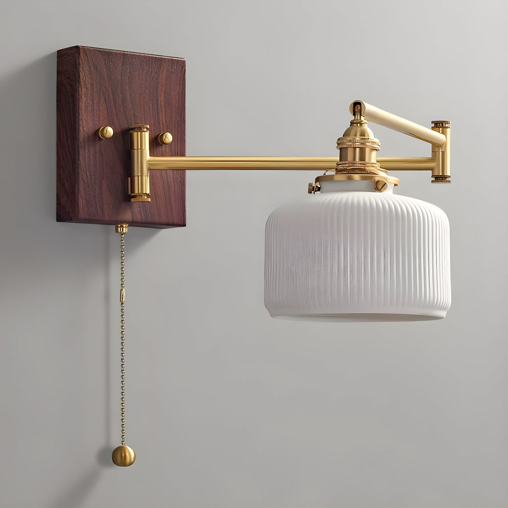 Ceramic Wall Lamp Geometric Design | 5 Models Brass & Walnut - Lamylie