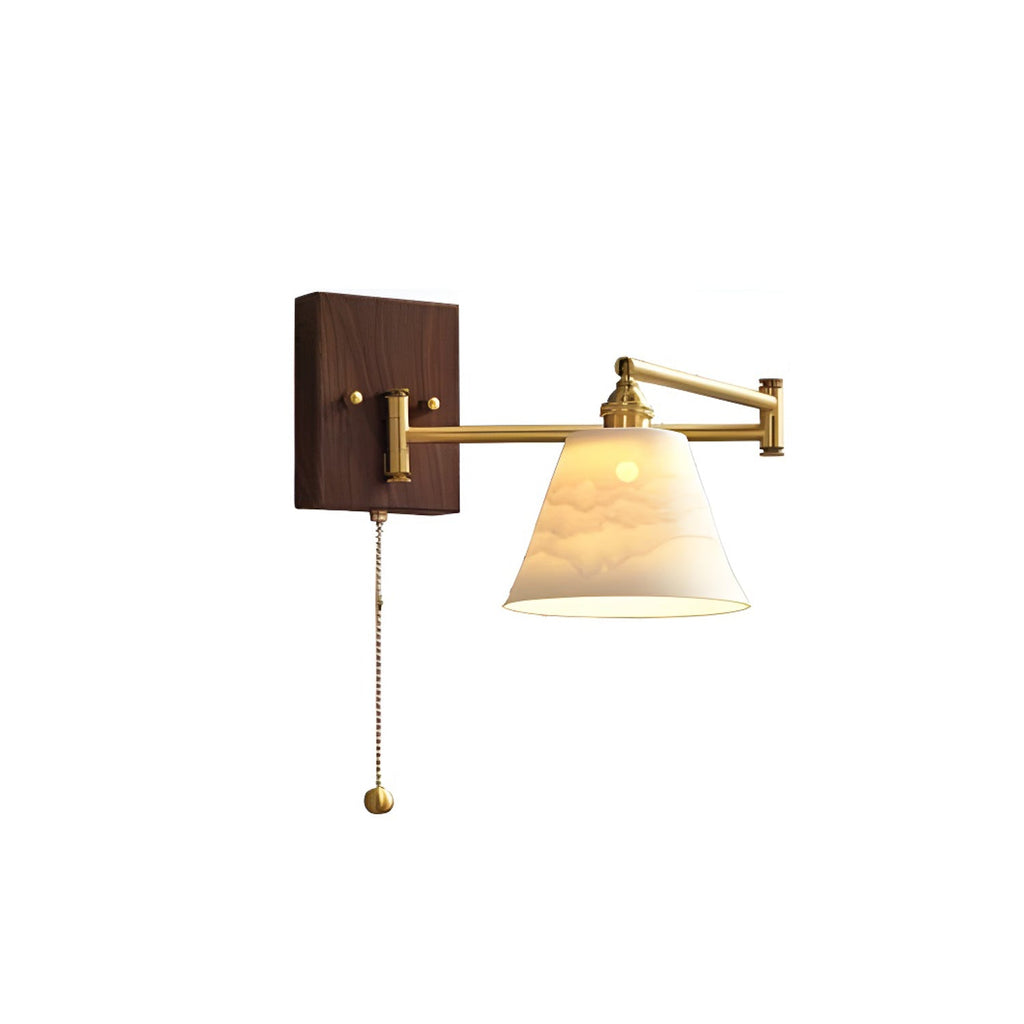 Ceramic Wall Lamp Geometric Design | 5 Models Brass & Walnut - Lamylie