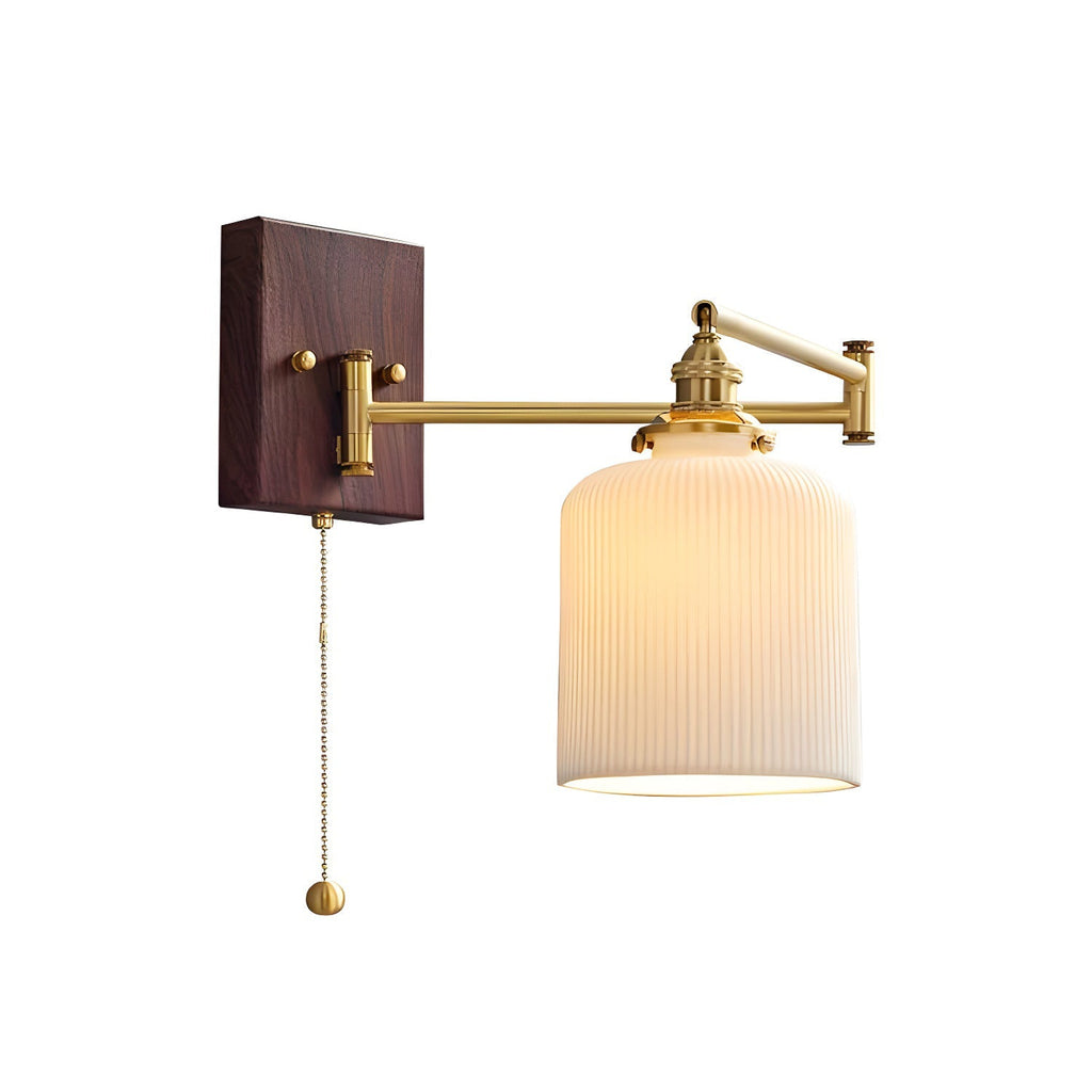 Ceramic Wall Lamp Geometric Design | 5 Models Brass & Walnut - Lamylie
