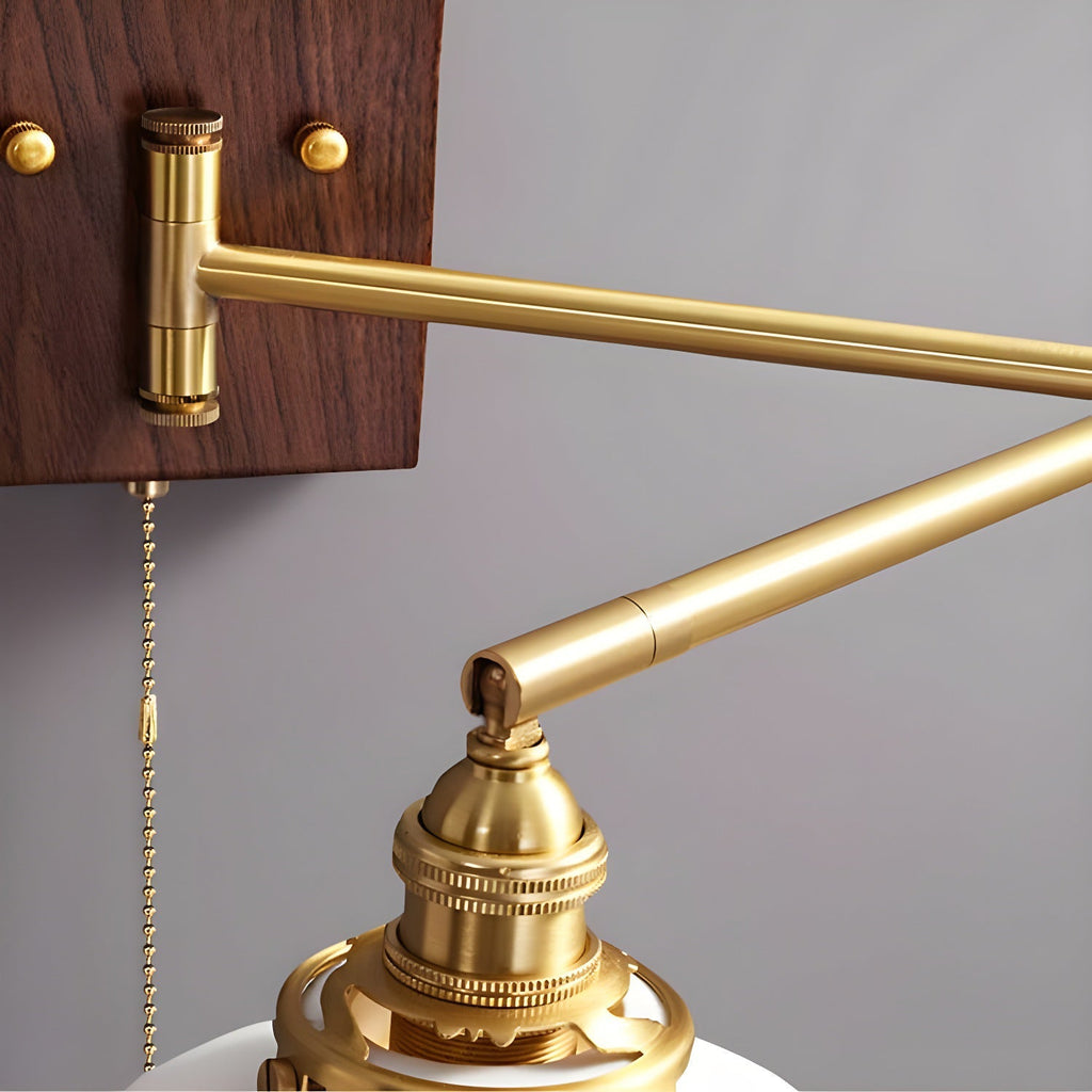 Ceramic Wall Lamp Geometric Design | 5 Models Brass & Walnut - Lamylie