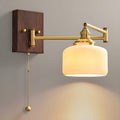 Ceramic Wall Lamp Geometric Design | 5 Models Brass & Walnut - Lamylie