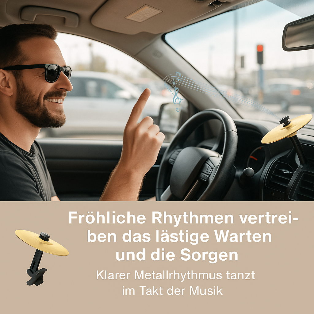 Mini-cymbale de batterie pour voiture – Accessoire BeatDrive – Lamylie