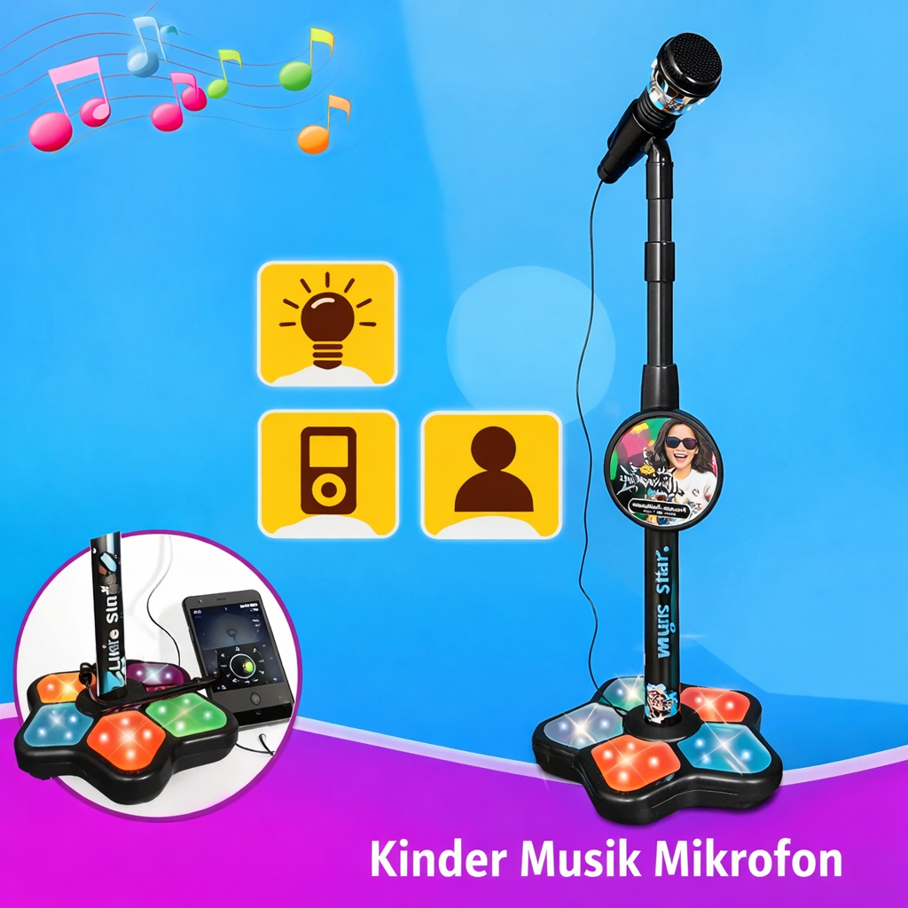 Gyermek karaoke mikrofon — Változtass minden napot vidám színpadi pillanattá! - Lamylie