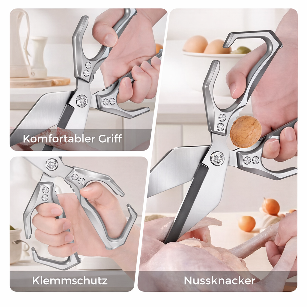 Multifunktionale Küchenschere aus 3Cr13-Edelstahl - Lamylie