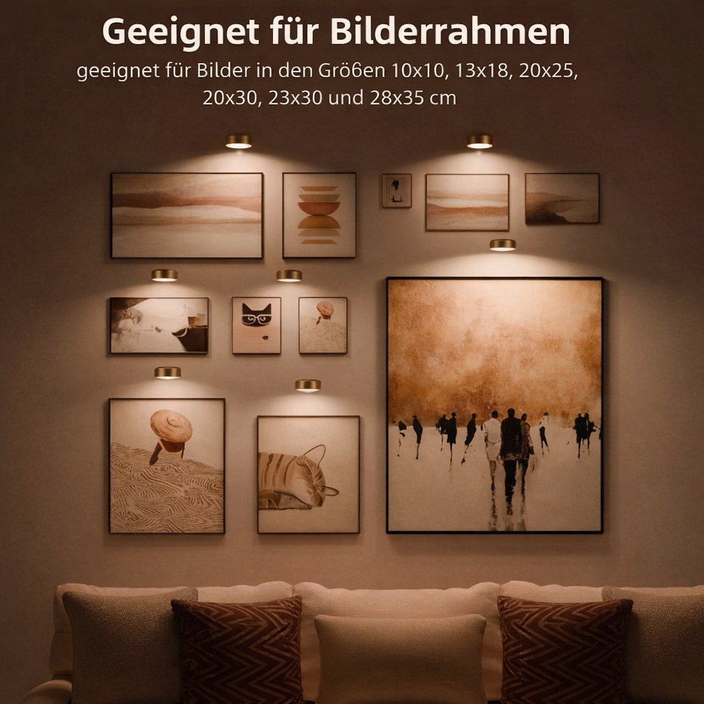 Magnetische LED-Leuchte zur stilvollen Beleuchtung von Kunstwerken – Lamylie