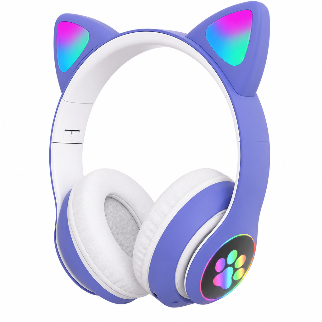 LED Cat Ear Gaming Headset with USB and 3.5mm Connection - Lamylie