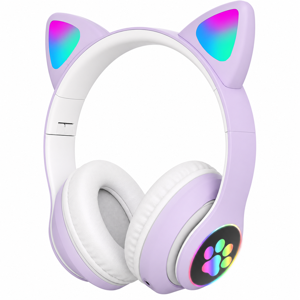 LED Cat Ear Gaming Headset with USB and 3.5mm Connection - Lamylie