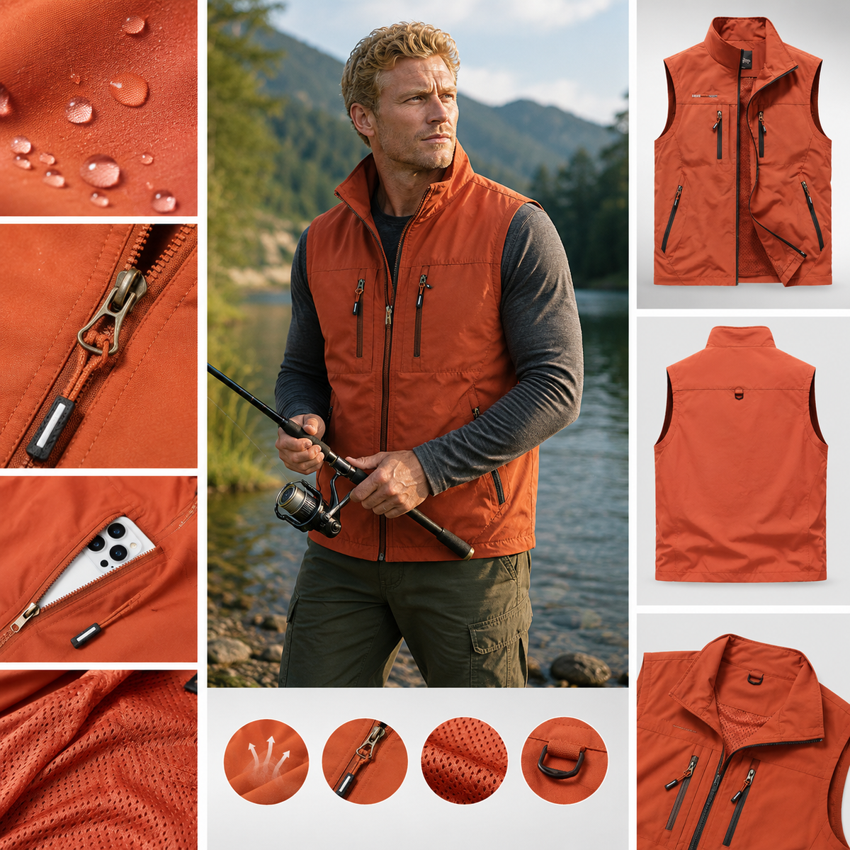 Lightweight and Practical Men's Body Warmer for Everyday Use - Lamylie