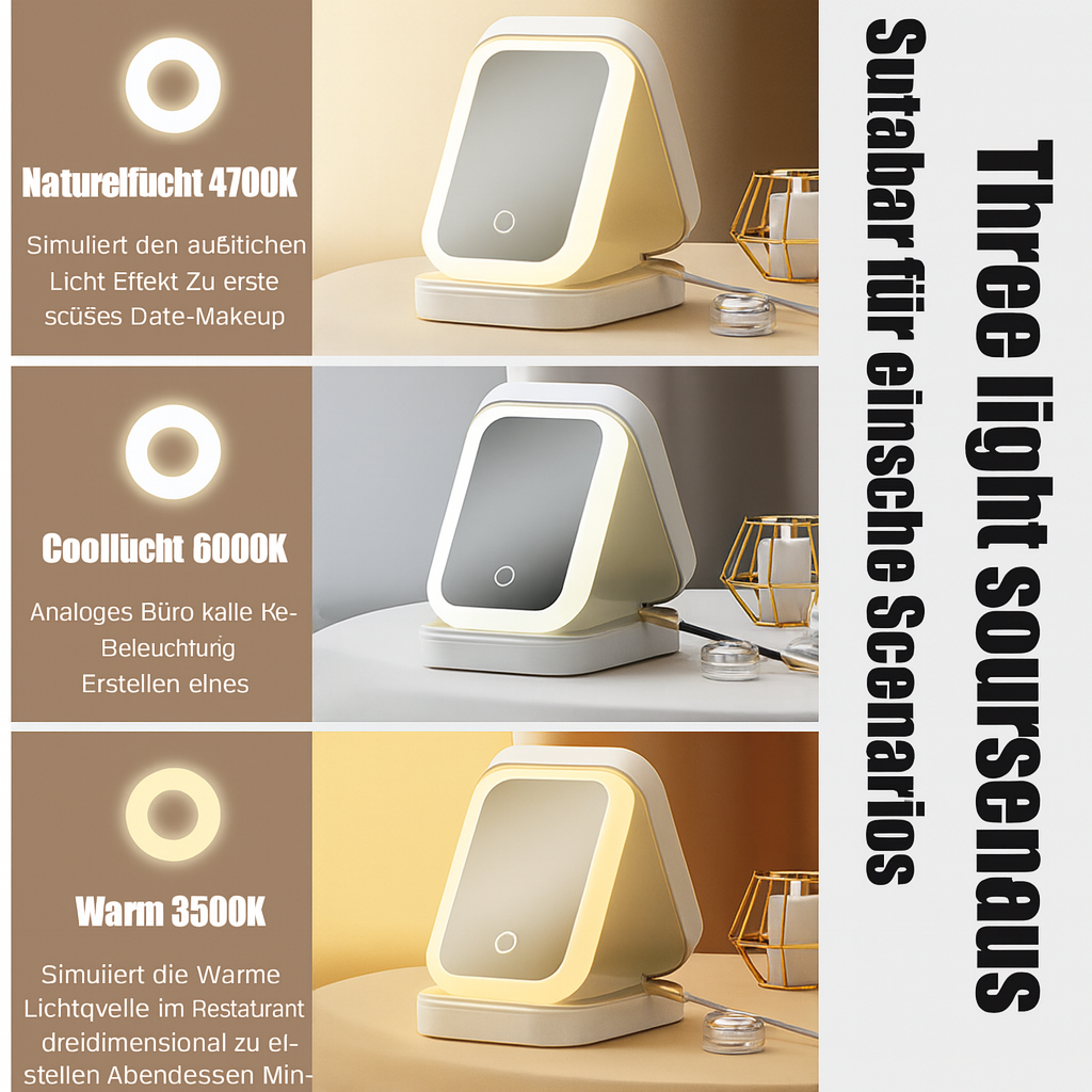 GlowCase Luxe – Iluminação de maquilhagem ideal a qualquer hora, em qualquer lugar - Lamylie
