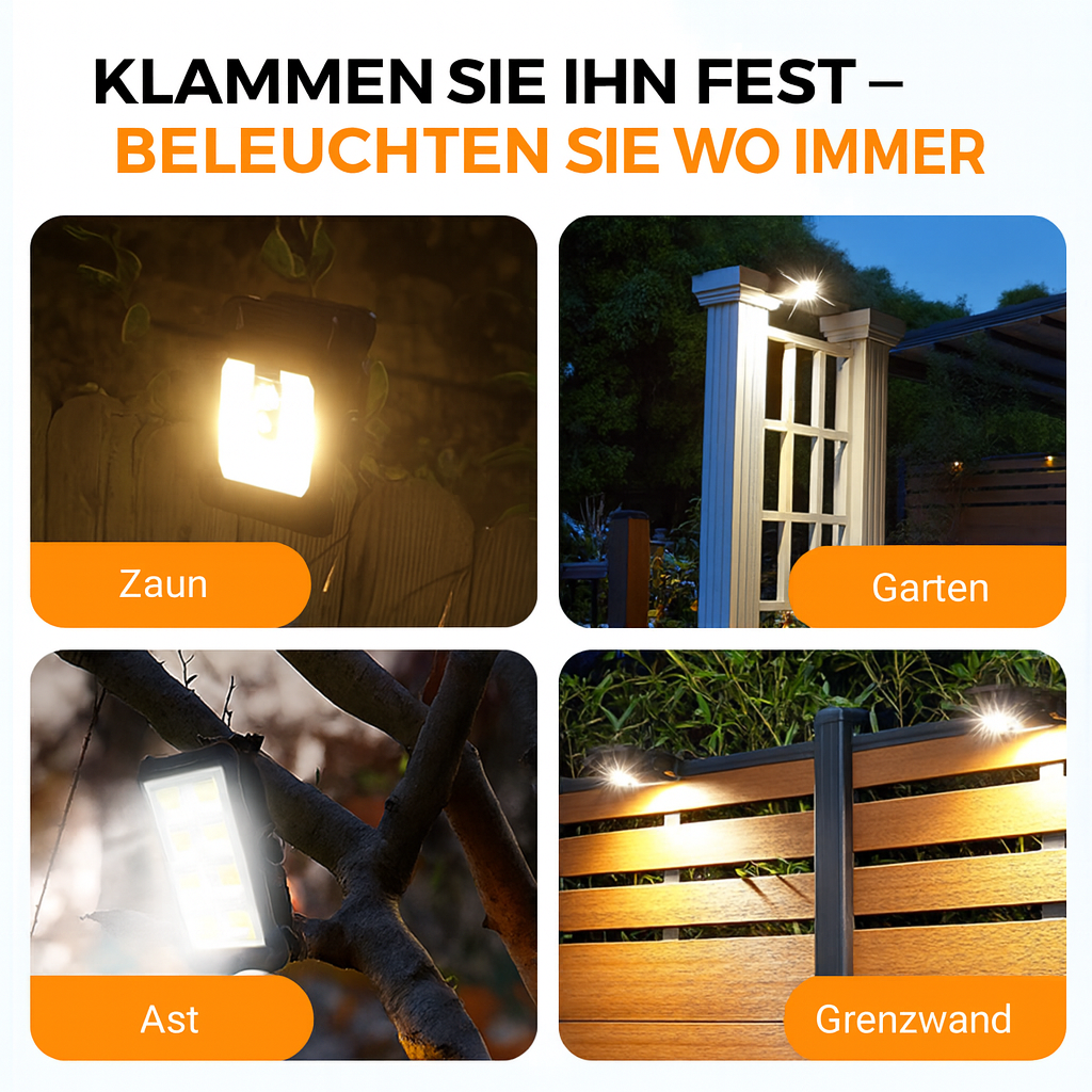 Solar Clip Light – Motion Sensor Light with No Wires or Electricity Costs - Lamylie