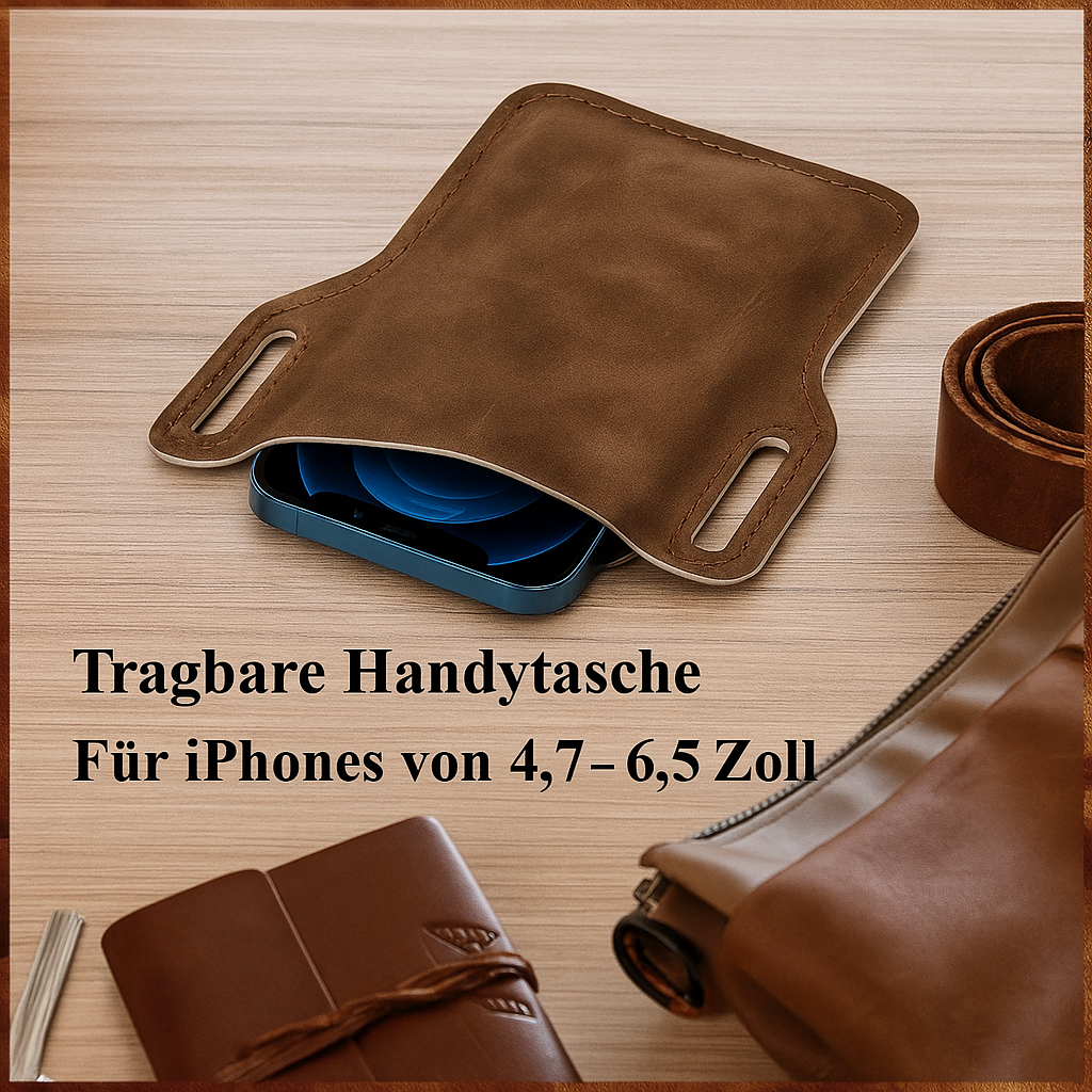Elegant Leather Belt Bag for Your Smartphone - Lamylie
