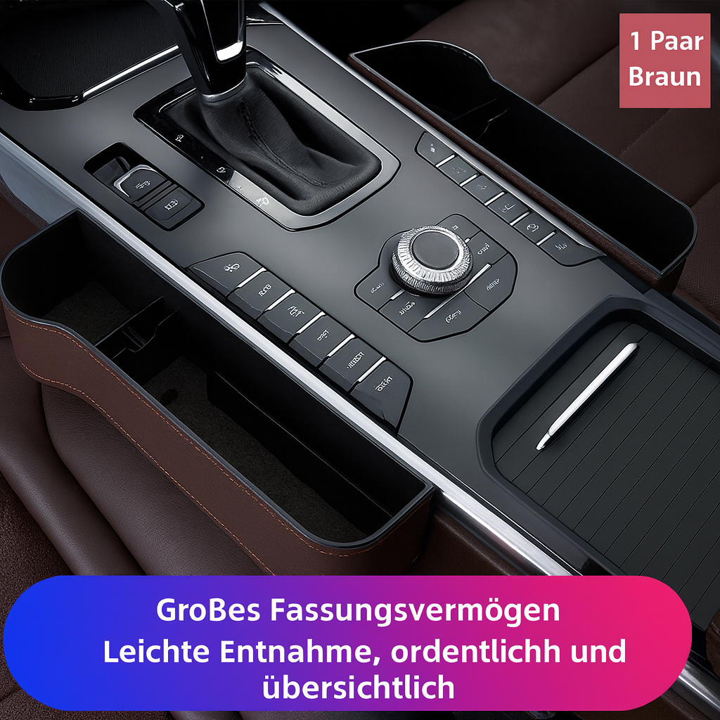 Organizer per sedile auto in pelle - stile DriveMate - Lamylie