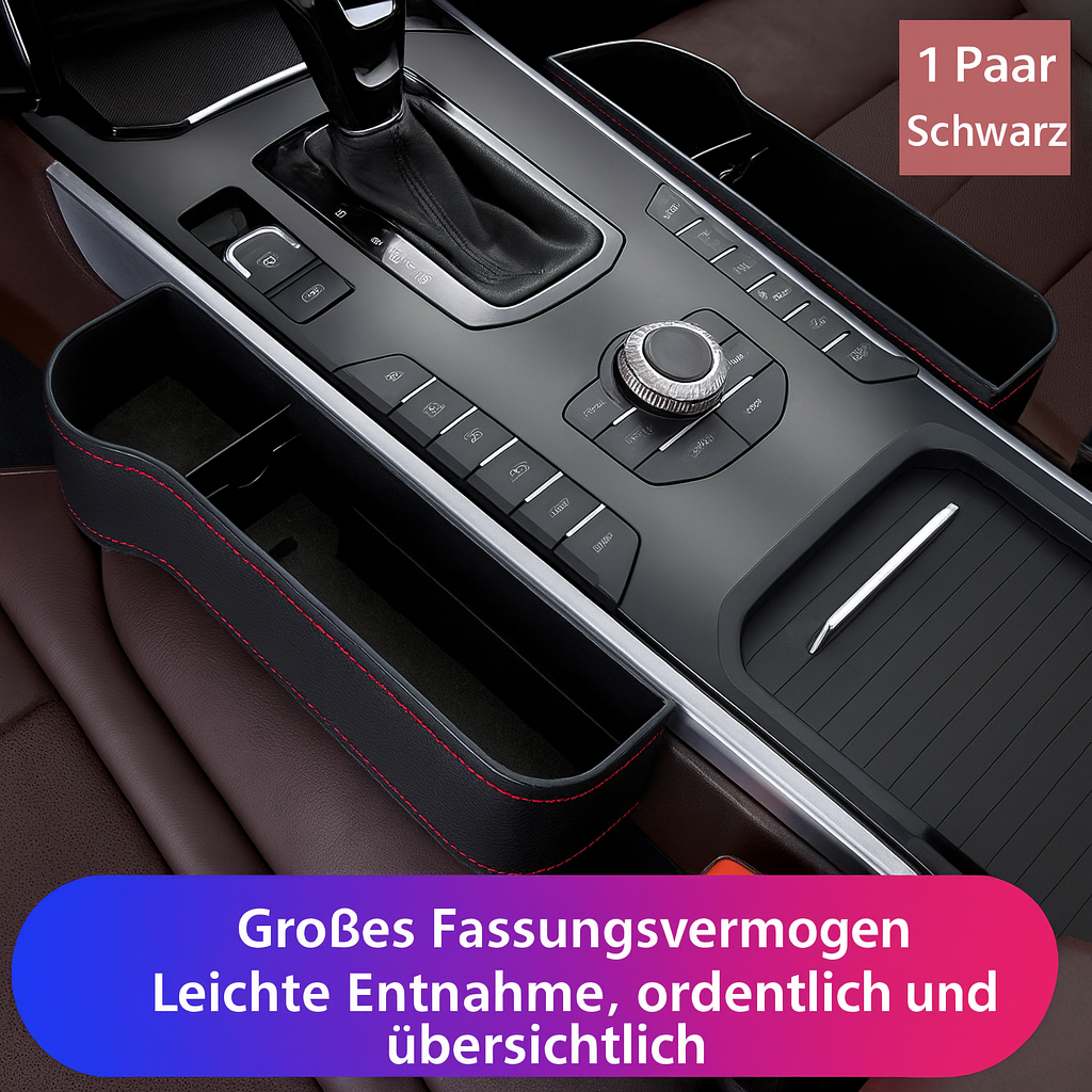 Organizer per sedile auto in pelle - stile DriveMate - Lamylie