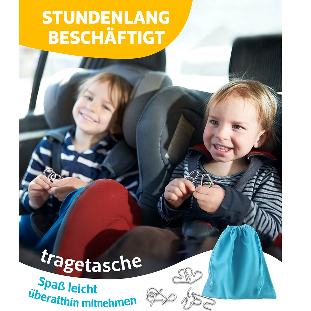 Metall-Puzzleset mit 8 Teilen für Puzzlebegeisterte – Lamylie