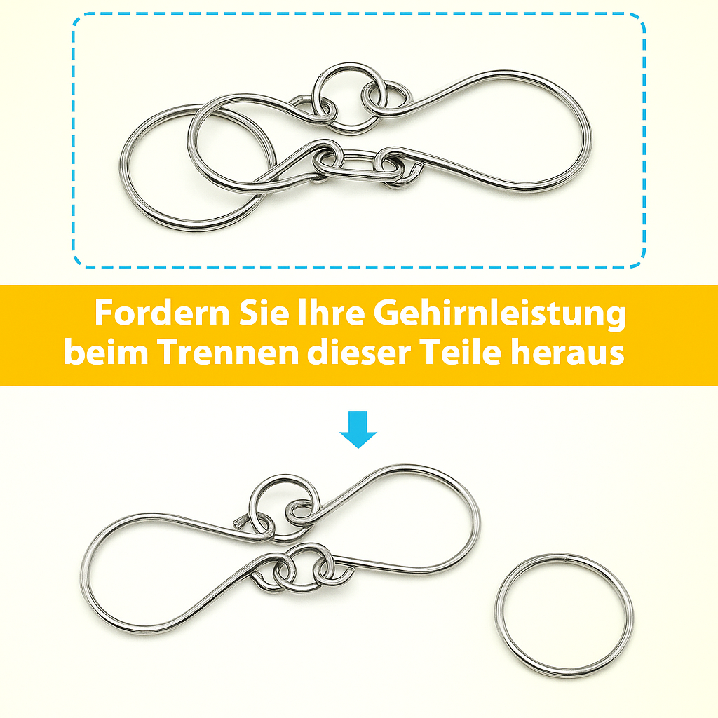 Metall-Puzzleset mit 8 Teilen für Puzzlebegeisterte – Lamylie