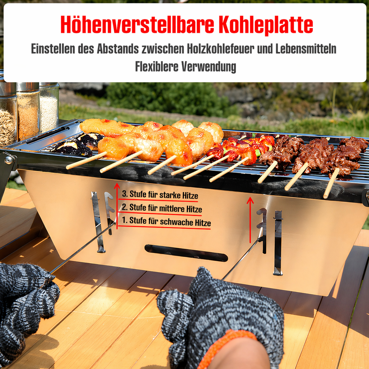 Kompakt, hordozható grillsütő útközbeni használatra - Lamylie