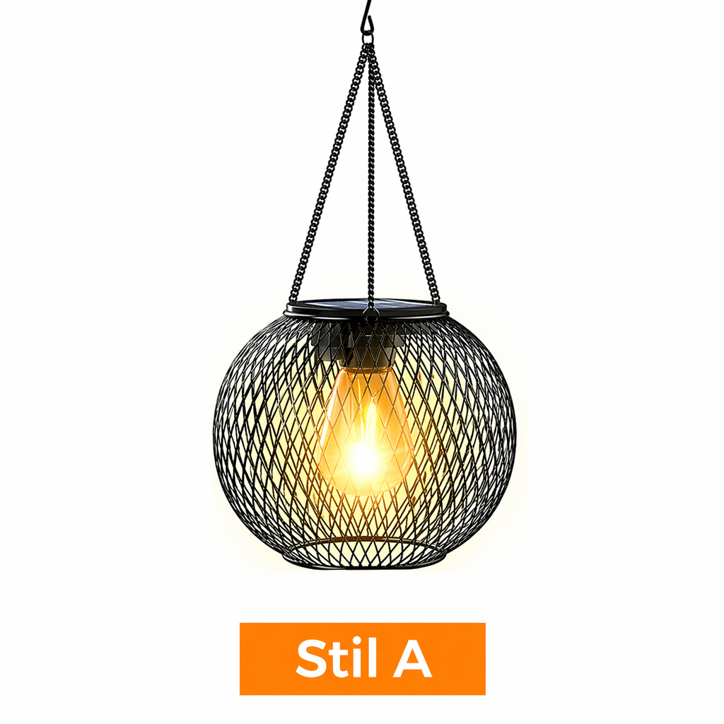 Metallische Retro-Solarleuchte für den Garten – Lamylie