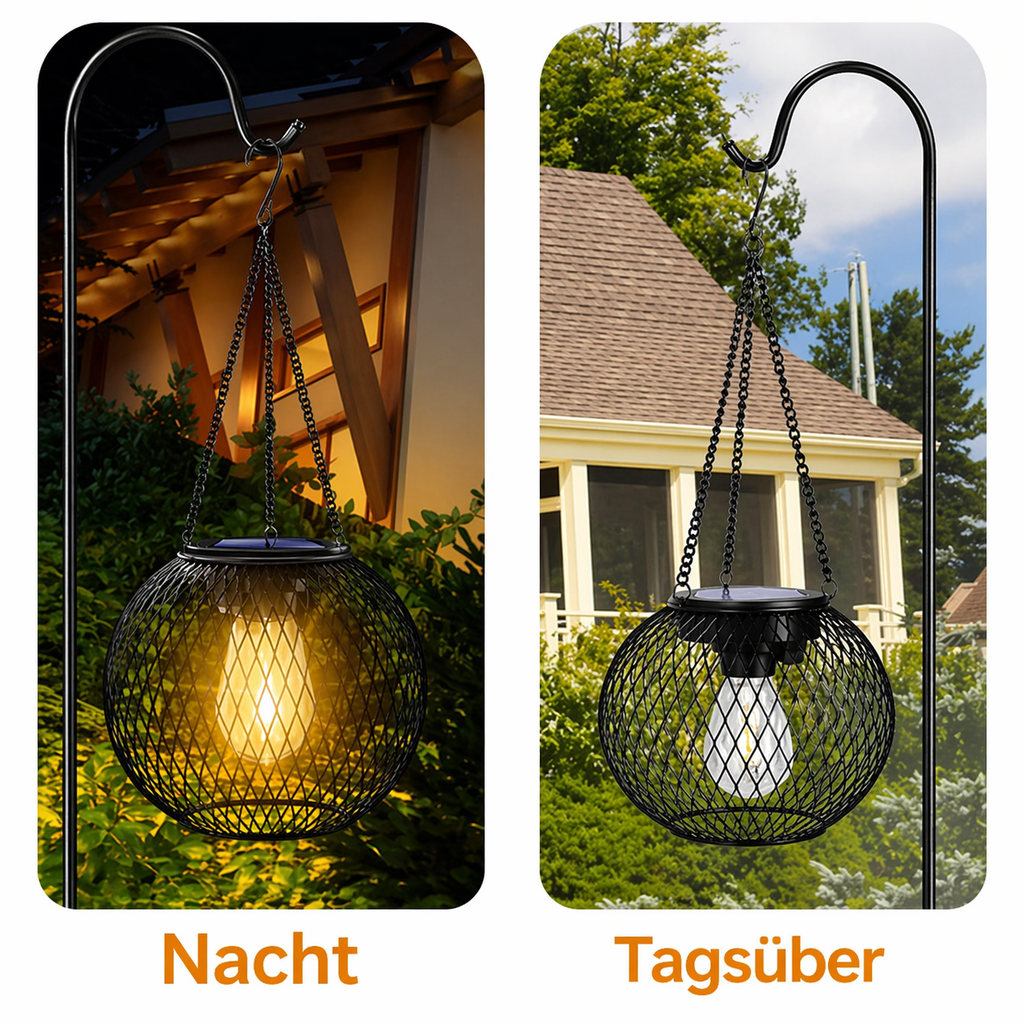 Metallische Retro-Solarleuchte für den Garten – Lamylie