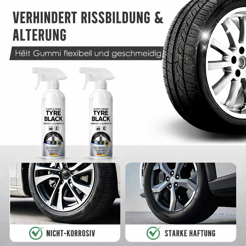 Deep Black Tire Shine for Lasting Protection and Stunning Finish - Lamylie