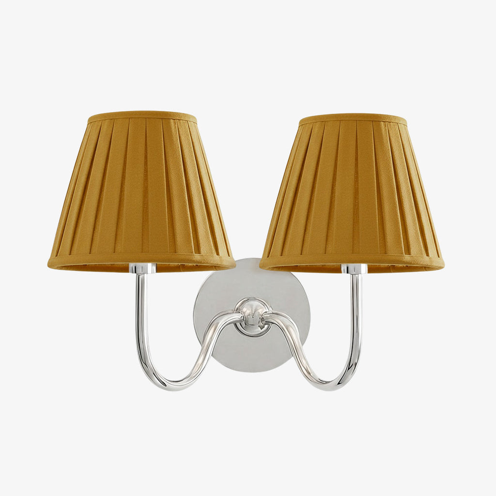 Wall Lamp with Pleated Fabric Shade | Classic Lighting for Bedroom and Living Room - Lamylie