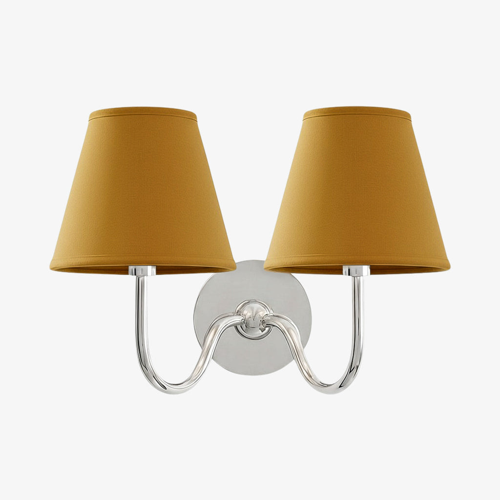 Wall Lamp with Pleated Fabric Shade | Classic Lighting for Bedroom and Living Room - Lamylie