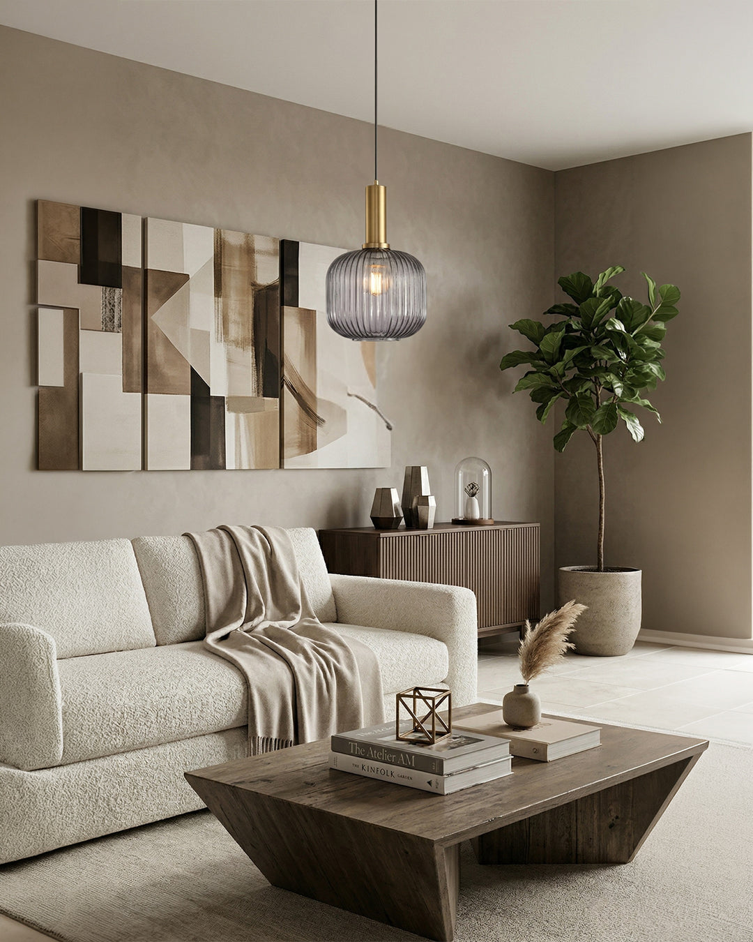 CLYDE Modern Pendant Lamp with Colored Glass Shade | Scandinavian Design for Living Room & Dining Room | E27 Socket - Lamylie