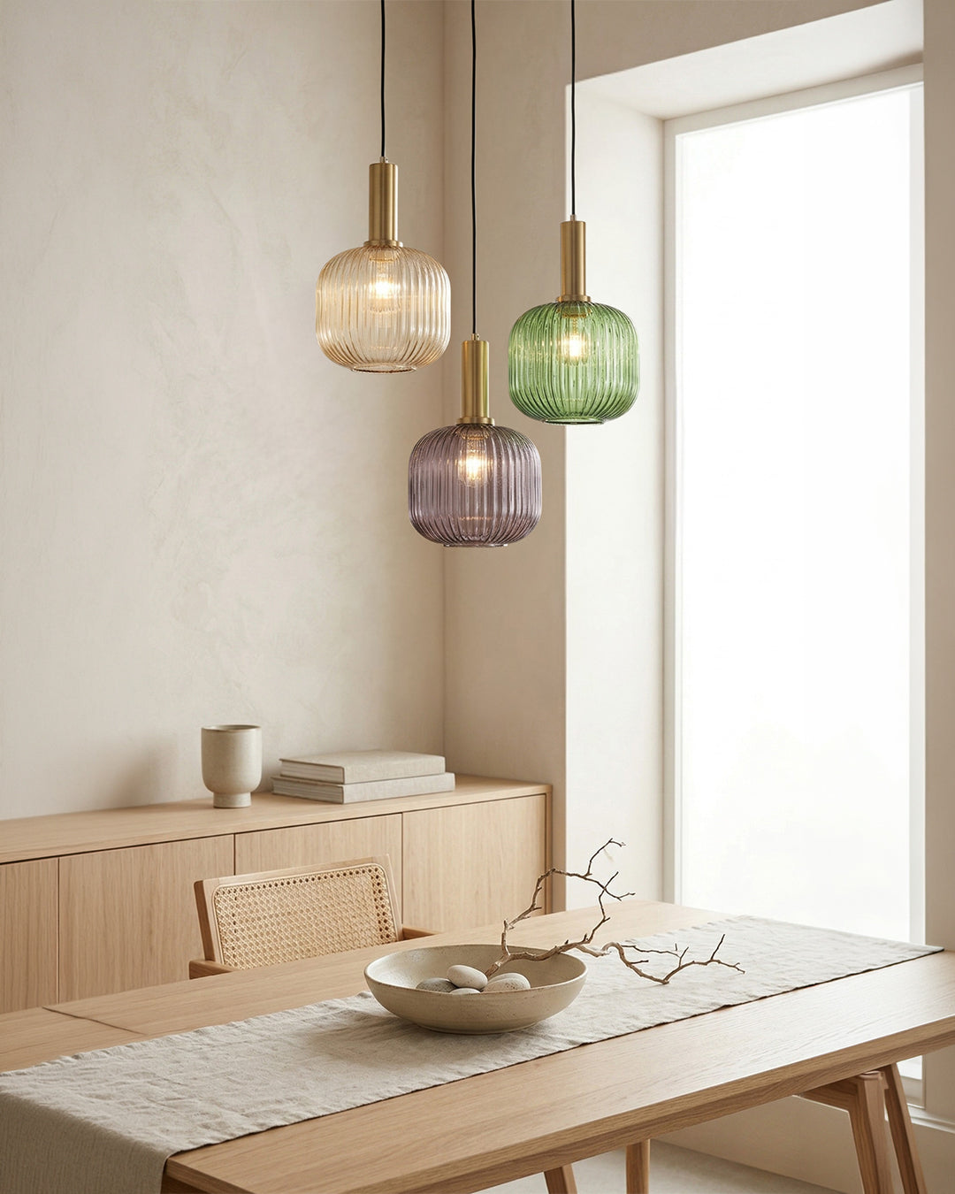 CLYDE Modern Pendant Lamp with Colored Glass Shade | Scandinavian Design for Living Room & Dining Room | E27 Socket - Lamylie