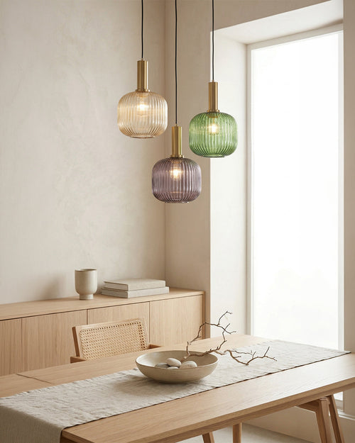 CLYDE Modern Pendant Lamp with Colored Glass Shade | Scandinavian Design for Living Room & Dining Room | E27 Socket - Lamylie