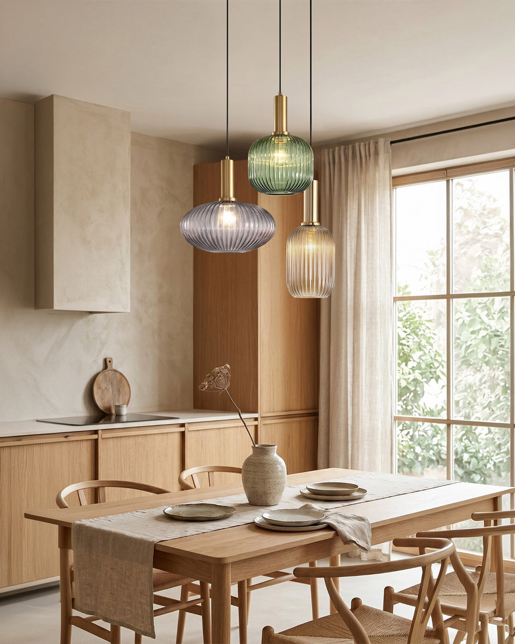 CLYDE Modern Pendant Lamp with Colored Glass Shade | Scandinavian Design for Living Room & Dining Room | E27 Socket - Lamylie