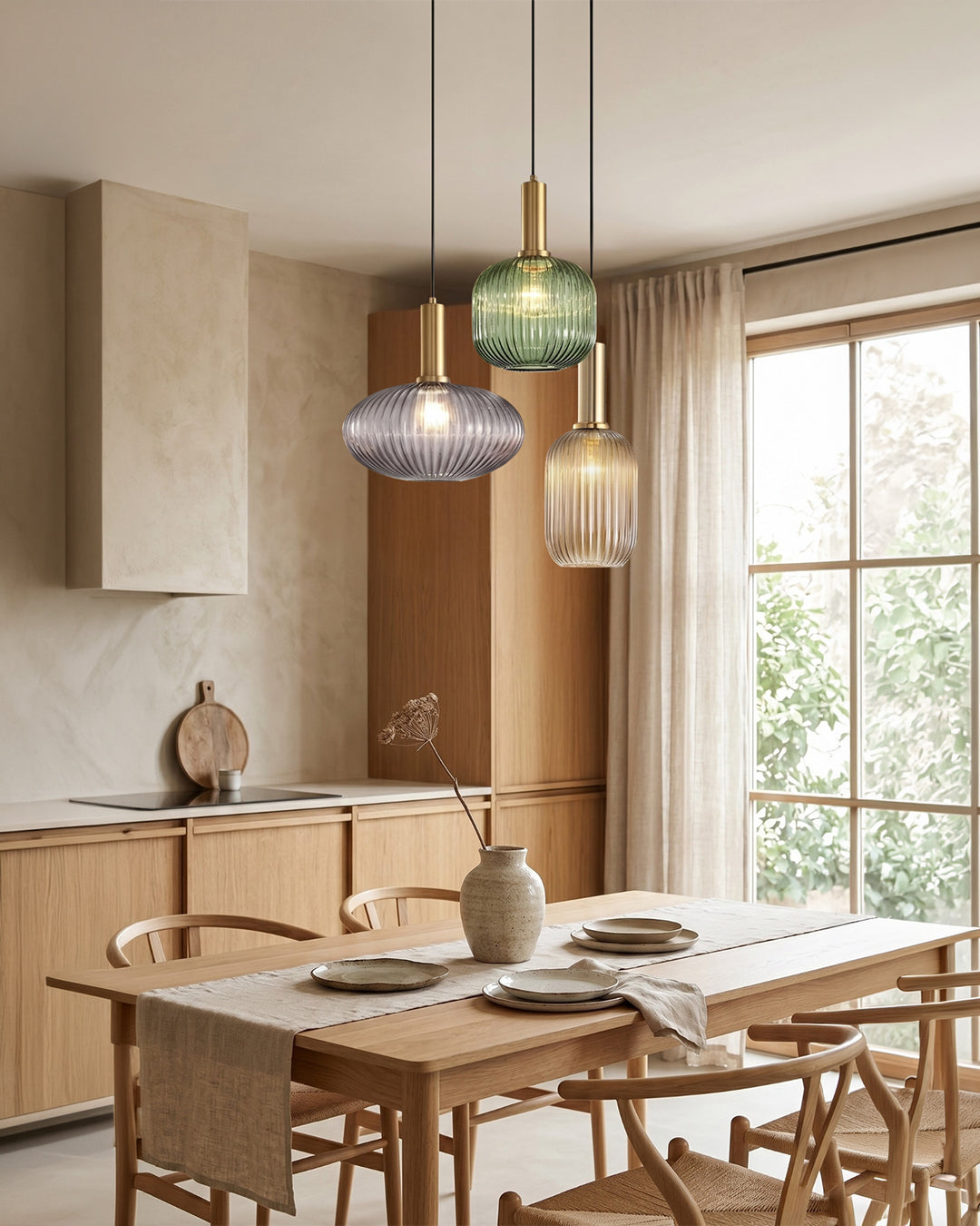 CLYDE Modern Pendant Lamp with Colored Glass Shade | Scandinavian Design for Living Room & Dining Room | E27 Socket - Lamylie
